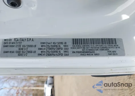 2022 Ram Promaster City Cargo Van from USA, damaged, VIN ZFBHRFAB5N6X51453